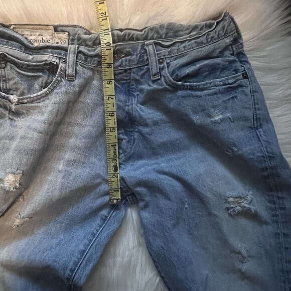Abercrombie & Fitch Kilburn Low Rise Bootcut Jeans 32 x 34 Light Wash Distressed - Picture 5 of 13